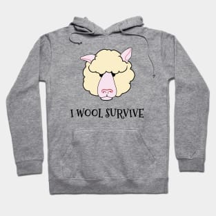 I Wool Survive Funny Sheep Knitting Crochet Fiber Art Shirt Hoodie